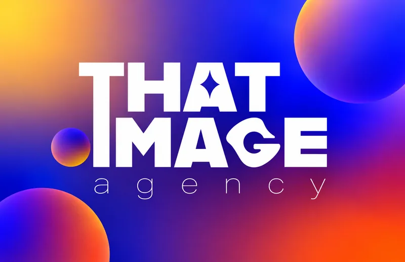 That Image agency — logo on a colorful gradient background